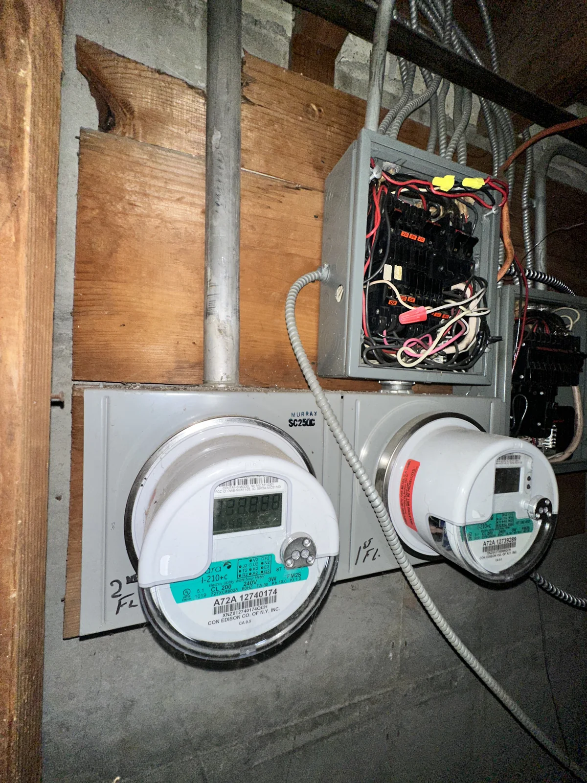 Example of meter and panel conditions before corrective work Meter and panel conditions before corrective work in Brooklyn, New York