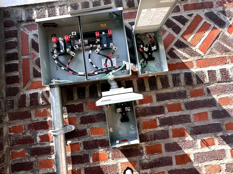 Example of exterior service equipment work Exterior service equipment work in New York City