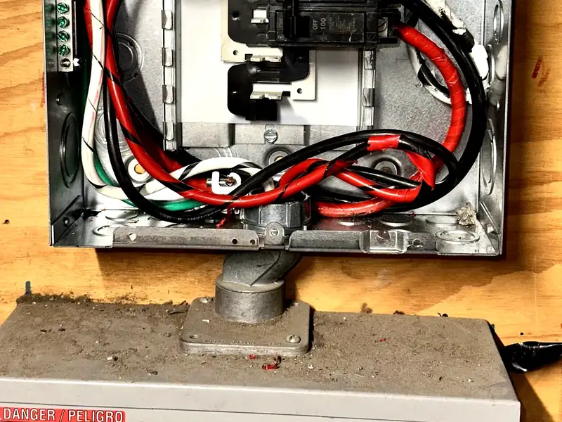 Example of service panel wiring cleanup Service panel wiring cleanup in New York City